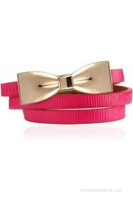 Calvino Girls Casual, Evening/Party Pink Artificial Leather Belt(Pink)